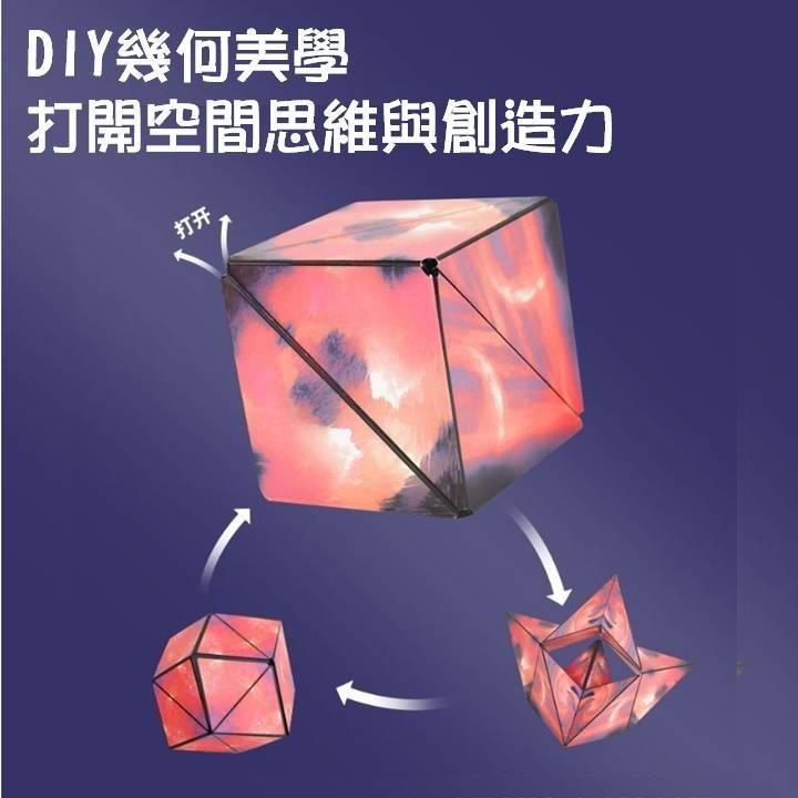 【台灣24H出貨】3D磁性幾何魔術方塊 立體磁力百變幾何魔方 兒童益智玩具 提升智力創造力 解壓舒壓 創意組合 積木遊戲-細節圖4