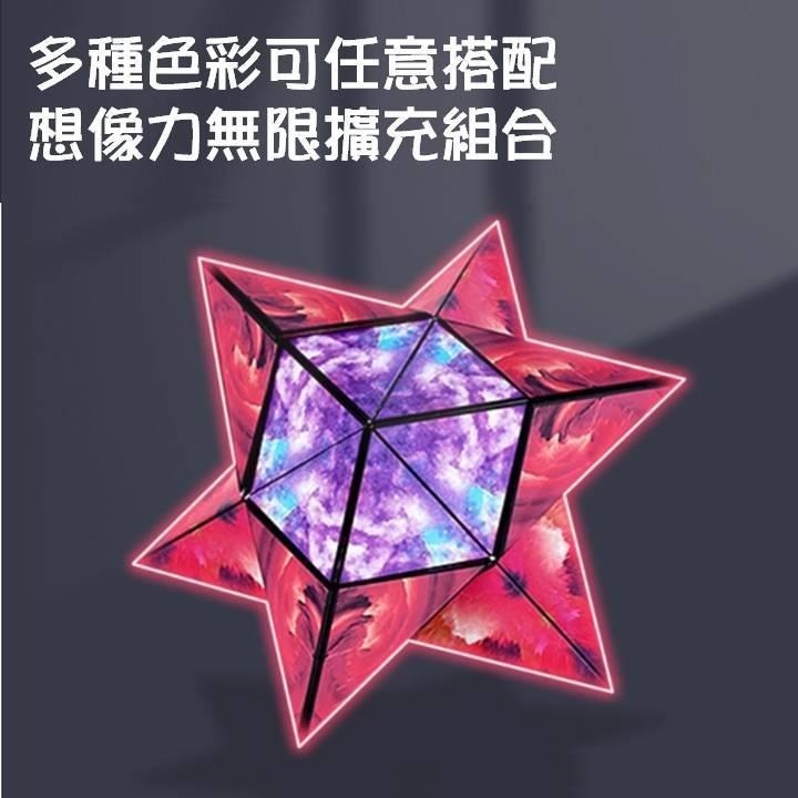 【台灣24H出貨】3D磁性幾何魔術方塊 立體磁力百變幾何魔方 兒童益智玩具 提升智力創造力 解壓舒壓 創意組合 積木遊戲-細節圖5