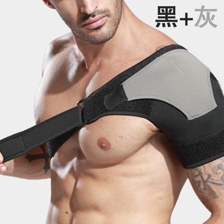 【台灣24H出貨】調整型護肩 雙重加壓 運動護肩 綁帶護肩 重量訓練 肩膀關節拉傷 單肩 護肩 搬重物 肩 護肩 護具-細節圖9