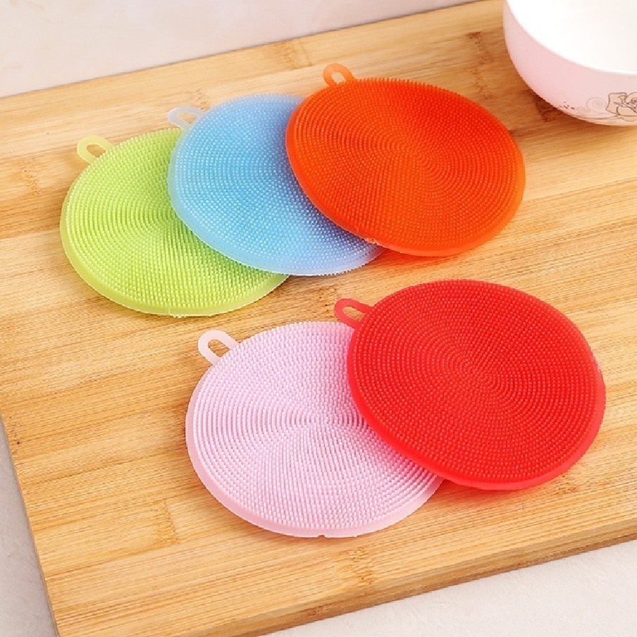 【台灣24H出貨】萬用矽膠洗碗刷 矽膠菜瓜布 洗碗布 碗盤清潔 廚房清潔 耐高溫 不傷碗盤 不傷鍋具 隔熱墊 洗碗 碗-細節圖4