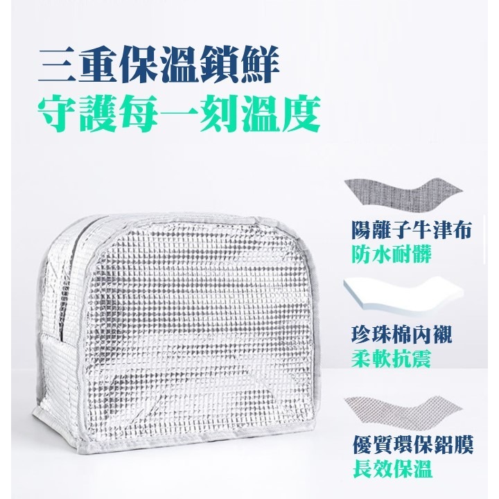 【台北24H出貨睡覺熊】鋁箔便當袋 保溫保冷 陽離子牛津布 加厚手提便當袋 鋁膜冰袋 午餐袋 食物保溫袋 保冷袋-細節圖3