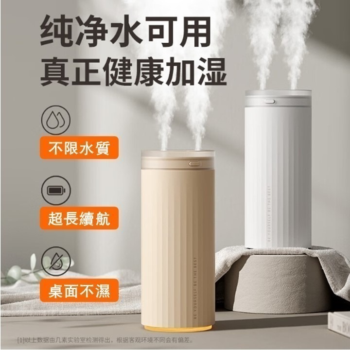 【台北24H出貨送建安學院咒卡】雙孔噴霧500ml加濕器 噴霧器 造霧機 空氣淨化 加溼器 續航超強 細膩水霧 桌面不濕-細節圖4