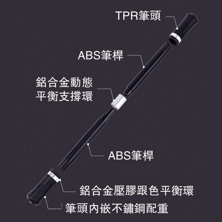 【台灣24H出貨送收納管】白騎士轉轉筆 轉筆ABS筆桿 防滑耐摔 平衡穩定 轉筆專用筆 專業轉轉筆 世界冠軍大賽練習用-細節圖9