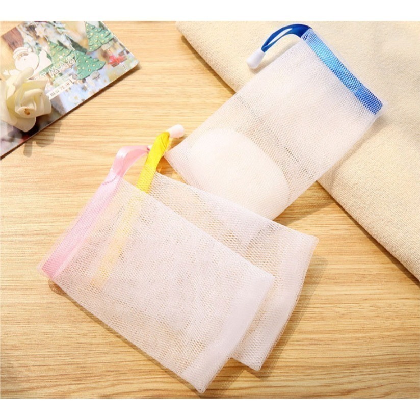 【台北24H出貨】肥皂起泡網 肥皂袋 肥皂發泡網 肥皂搓泡網 日式起泡網袋 香皂泡沫袋 洗面乳 手工皂 潔面皂網-細節圖3