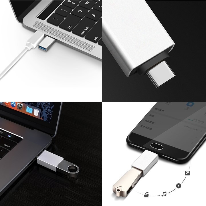 【台北24H出貨】USB轉TypeC轉接頭 otg轉接頭 typec轉usb3.0 手機轉接頭 讀卡機 PD數據線 通用-細節圖2