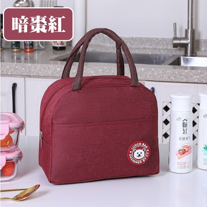 【台北24H出貨微笑熊】鋁箔便當袋 保溫保冷 陽離子牛津布 加厚手提便當袋 鋁膜冰袋 午餐袋 食物保溫袋 保冷袋-規格圖10