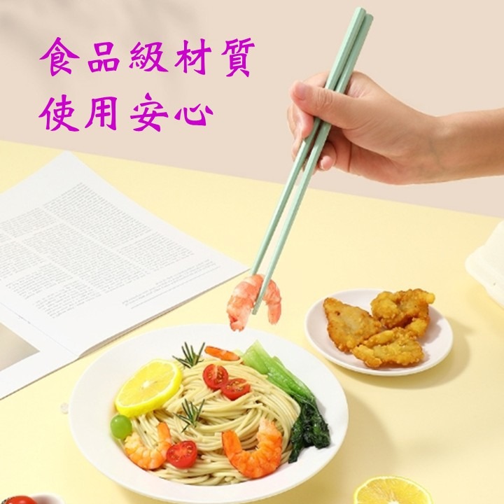 【台北24H出貨5色】馬卡龍粉彩八角合金筷 高分子材料 玻璃纖維 食品級 抗菌不易發霉 耐高溫硬度高 手感舒適 非金屬筷-細節圖2