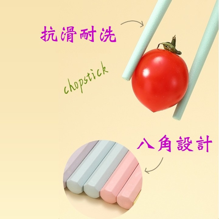 【台北24H出貨5色】馬卡龍粉彩八角合金筷 高分子材料 玻璃纖維 食品級 抗菌不易發霉 耐高溫硬度高 手感舒適 非金屬筷-細節圖4