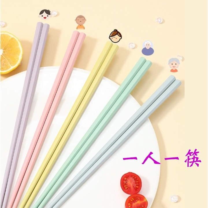 【台北24H出貨5色】馬卡龍粉彩八角合金筷 高分子材料 玻璃纖維 食品級 抗菌不易發霉 耐高溫硬度高 手感舒適 非金屬筷-細節圖6