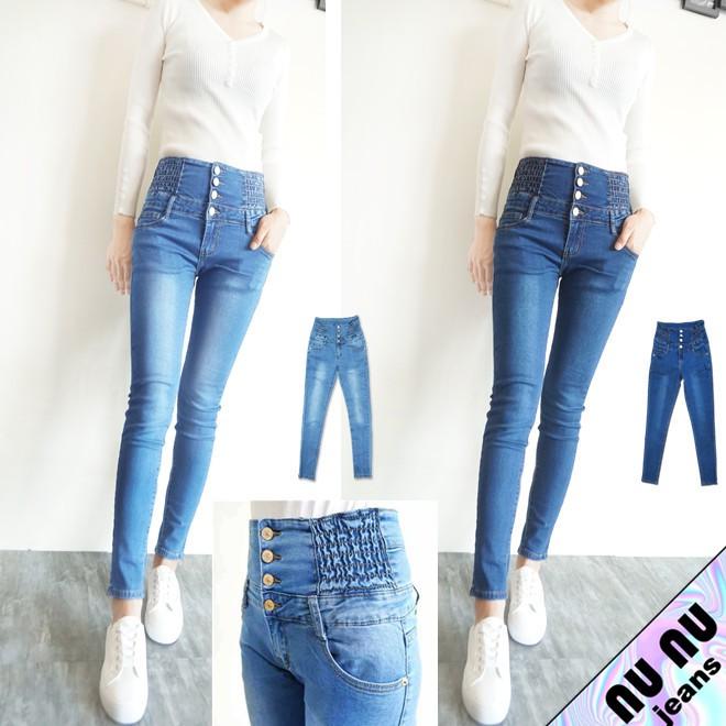包色款🎉 -5KG超激瘦/高腰彈力/完美顯瘦版型 側鬆緊/排釦/牛仔褲/收腹褲/牛仔長褲/5KG長褲NN.047-282-細節圖2