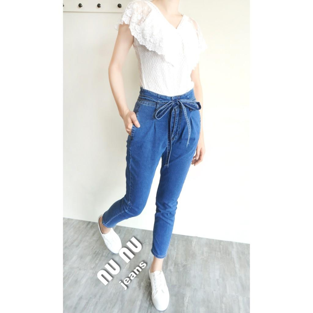 氣質蝴蝶結腰帶 高腰顯瘦哈倫風老爺褲 AB褲 哈倫褲NN.131-890-細節圖6