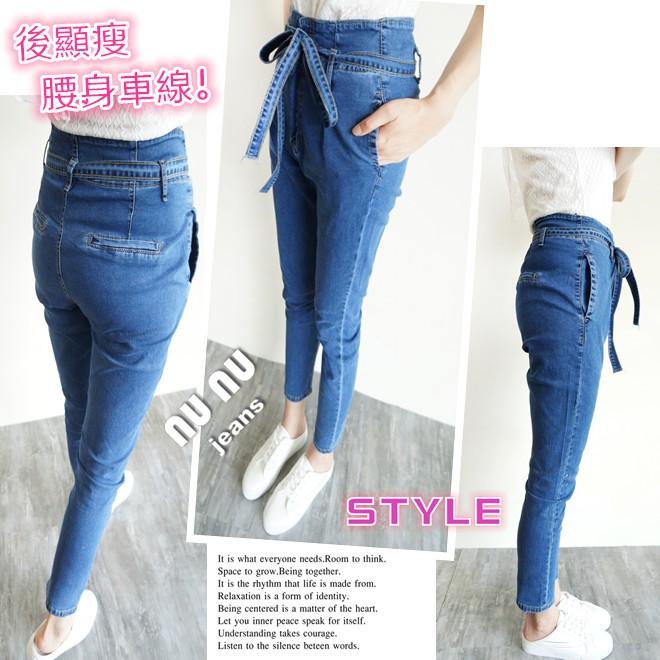 氣質蝴蝶結腰帶 高腰顯瘦哈倫風老爺褲 AB褲 哈倫褲NN.131-890-細節圖8