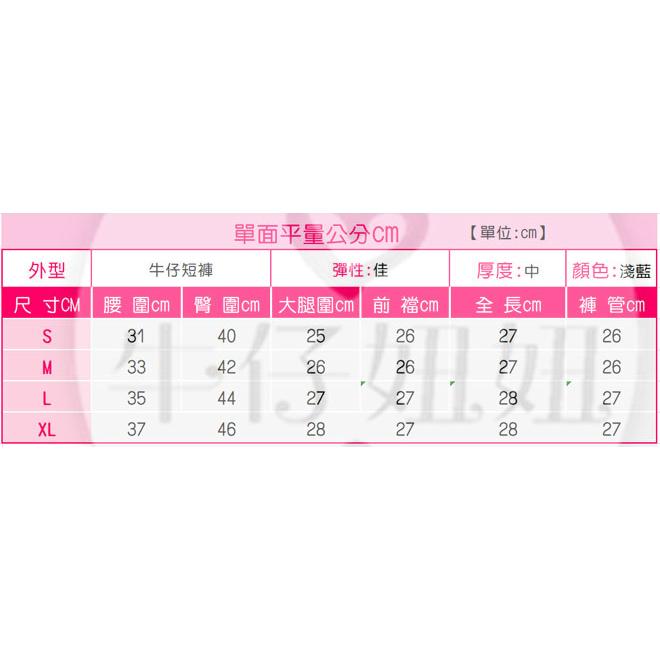 辣妹甜心夏日必備/收腹雙釦/牛仔短褲/熱褲/超彈挺版/丹寧短褲/休閒短褲/提臀顯瘦/復古淺色短褲NN.576.061-細節圖9