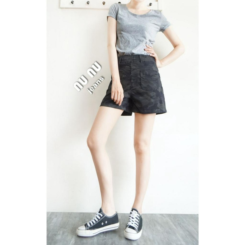 高腰A字休閒短褲/迷彩褲/迷彩短褲/高腰短褲/休閒褲/口袋休閒褲/寬鬆短褲/女生短褲.NN.366.578-細節圖2