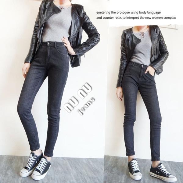 顯瘦高腰超彈磨毛牛仔褲.保暖長褲.刷毛長褲.牛仔長褲.保暖褲.刷毛褲.冬天保暖.長褲女.女生 褲子NN.363.656-細節圖6