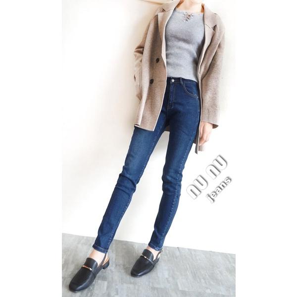 顯瘦中高腰M~2L磨毛牛仔褲/牛仔長褲/保暖褲/刷毛褲/刷毛牛仔褲/保暖長褲/冬天保暖褲子女NN.573.806-細節圖2