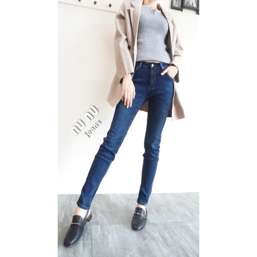 顯瘦中高腰M~2L磨毛牛仔褲/牛仔長褲/保暖褲/刷毛褲/刷毛牛仔褲/保暖長褲/冬天保暖褲子女NN.573.806-細節圖6