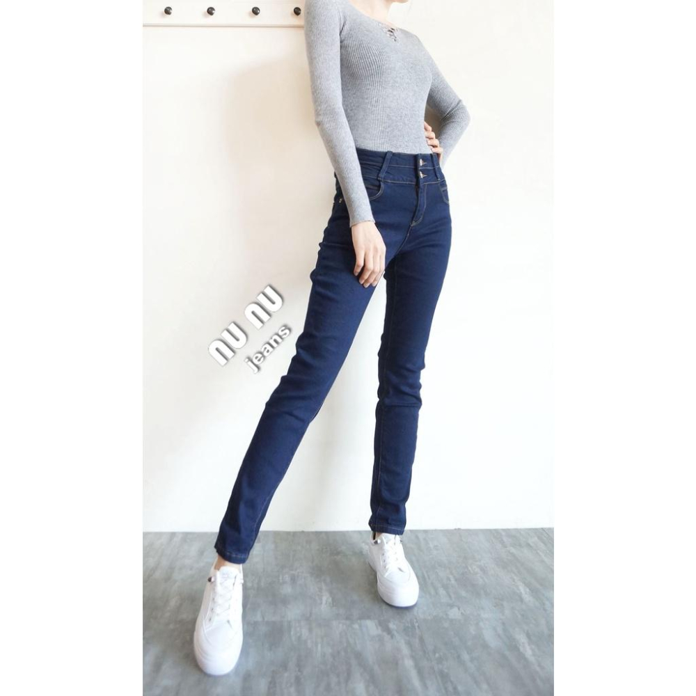 高腰磨毛直筒褲.牛仔長褲.小直筒.保暖冬天深顯瘦.刷毛女生長褲.褲子女.高腰長褲牛仔褲.冬天保暖長褲NN.363.668-細節圖2