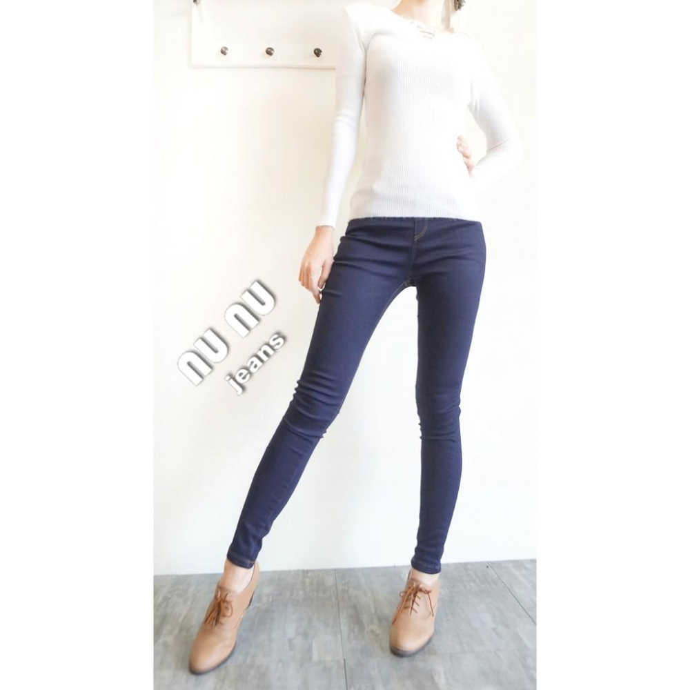 S~3L完美曲線 深藍丹寧 中腰 顯瘦 美腿褲 魔術褲 牛仔內搭褲 牛仔長褲 素色長褲 褲子 鉛筆褲NN.362.131-細節圖3