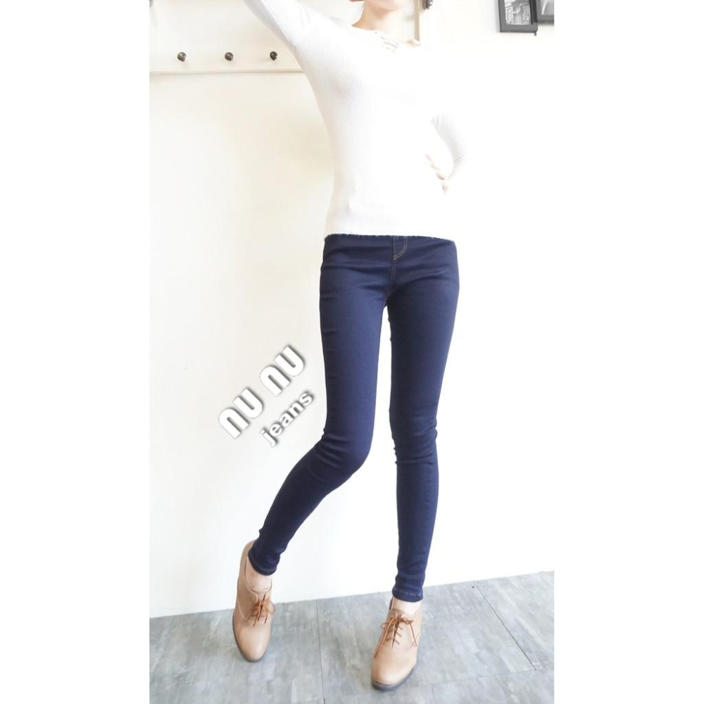 S~3L完美曲線 深藍丹寧 中腰 顯瘦 美腿褲 魔術褲 牛仔內搭褲 牛仔長褲 素色長褲 褲子 鉛筆褲NN.362.131-細節圖5