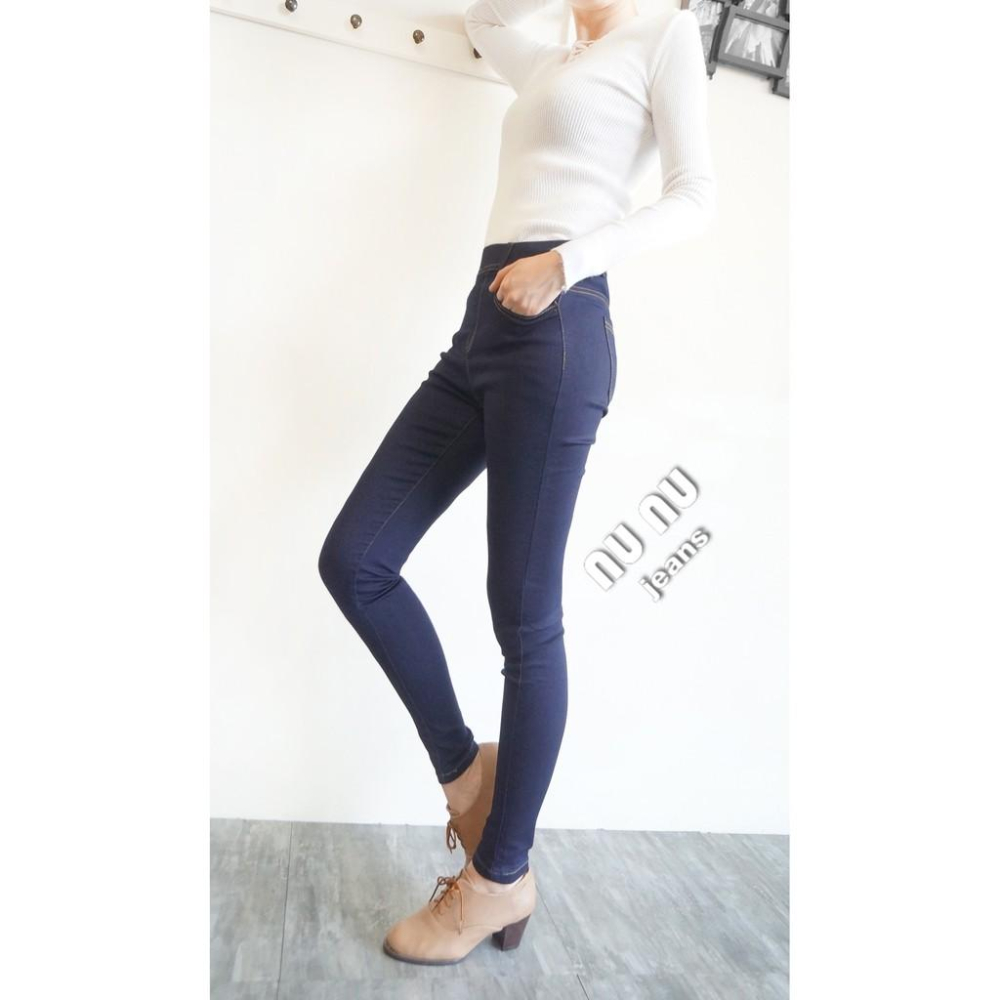 S~3L完美曲線 深藍丹寧 中腰 顯瘦 美腿褲 魔術褲 牛仔內搭褲 牛仔長褲 素色長褲 褲子 鉛筆褲NN.362.131-細節圖6