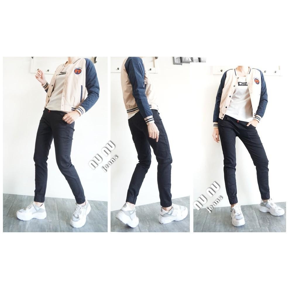 熱銷款🎉M~2L 顯瘦細腿 束口褲 鬆緊抽繩 超彈力 縮口褲 休閒長褲 黑色長褲 休閒褲 小直筒褲 NN572.715-細節圖3