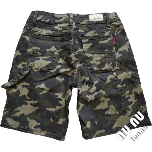 迷彩五分工作褲S~XL挺版造型側口袋及袋繩!喬妹最愛韓妞必備款NO.947-248-細節圖7