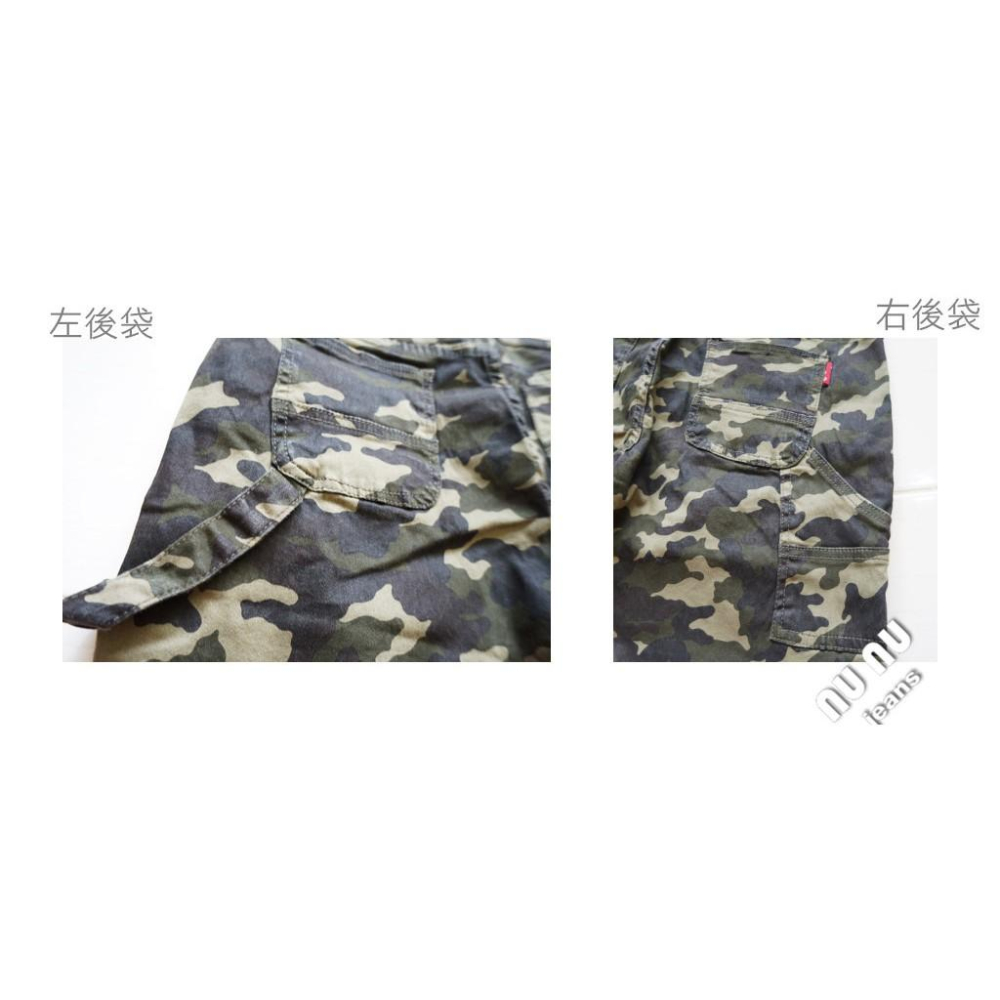 迷彩五分工作褲S~XL挺版造型側口袋及袋繩!喬妹最愛韓妞必備款NO.947-248-細節圖8