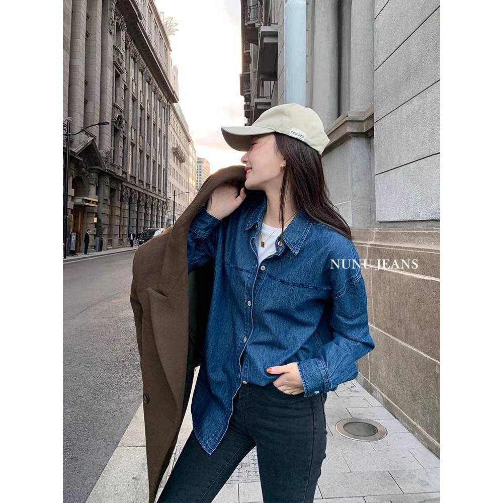 韓國設計款 加厚保暖鋪棉外套  牛仔 襯衫外套 顯瘦牛仔外套 牛仔襯衫 冬天外套 NO.979-009-細節圖2