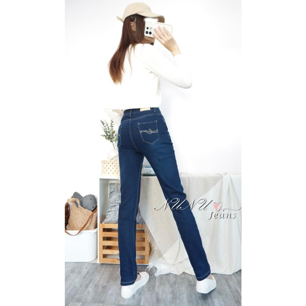 M~3L中腰加長款 大尺碼長褲 直筒褲 秋冬長褲 顯瘦長褲 小直筒褲 牛仔褲 牛仔長褲 女生長褲 .787.923-細節圖5