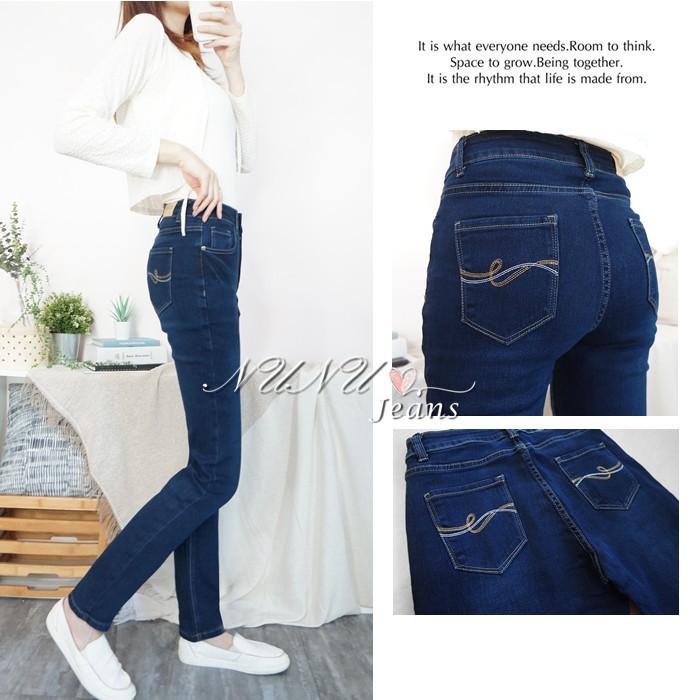 M~3L中腰加長款 大尺碼長褲 直筒褲 秋冬長褲 顯瘦長褲 小直筒褲 牛仔褲 牛仔長褲 女生長褲 .787.923-細節圖8