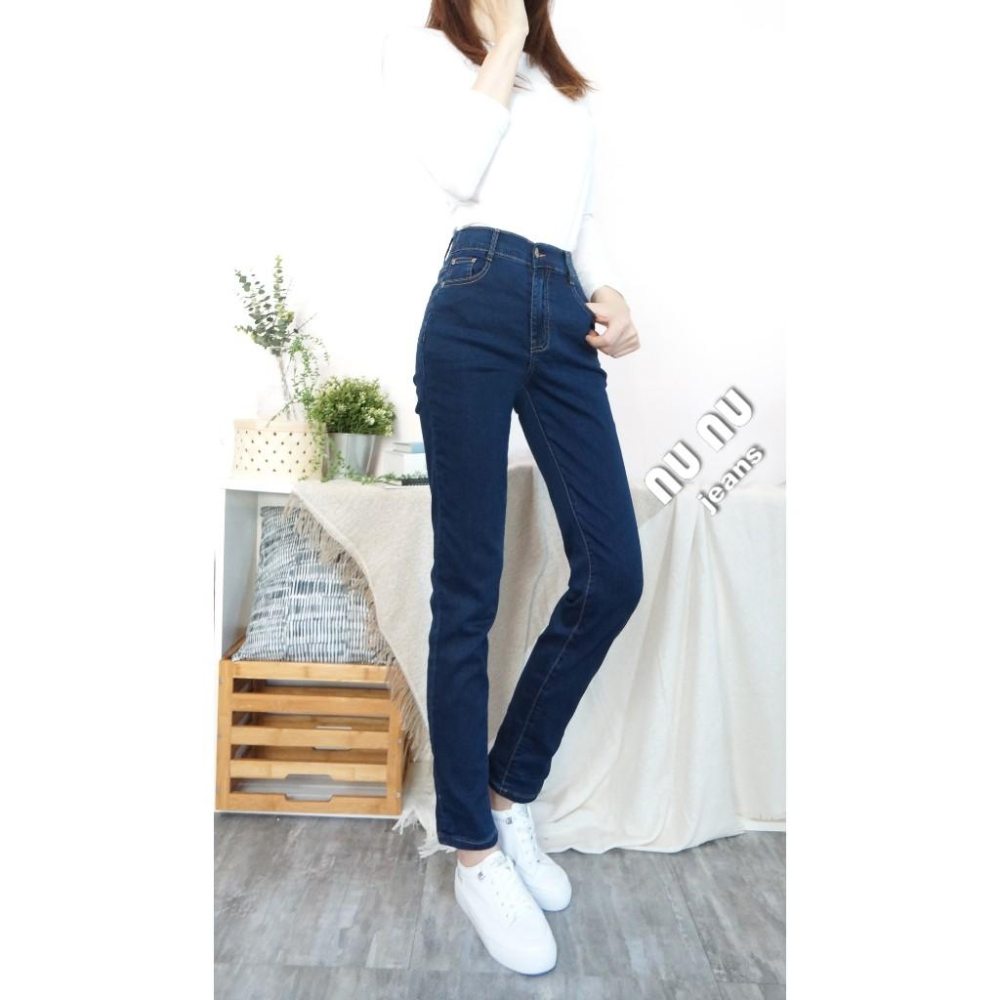 M~3L中大尺碼 加彈力層黑布 後鬆緊 直筒褲 直筒牛仔褲 牛仔長褲 牛仔褲 秋冬長褲  顯瘦長褲 百搭.986.006-細節圖3