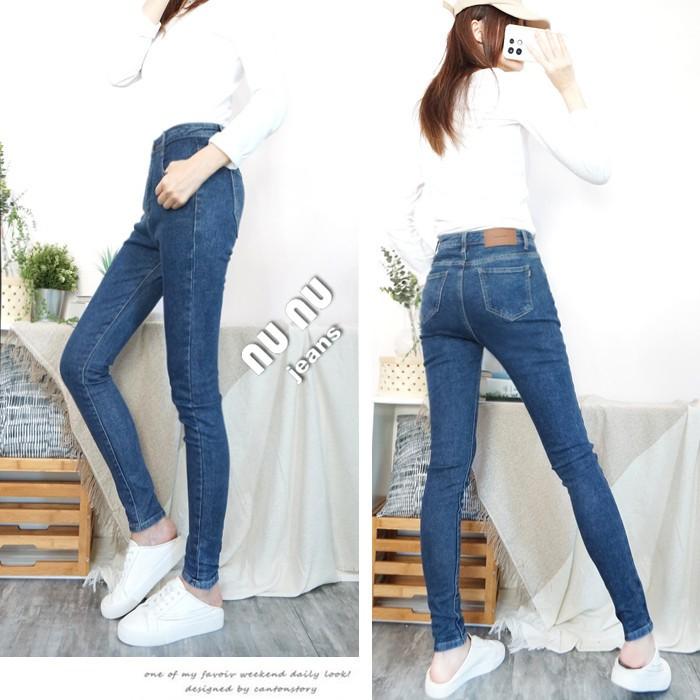 激瘦中腰厚款 秋冬牛仔褲 小腳褲 復古刷色牛仔長褲 緊身褲 窄管褲 修身褲 女生長褲 顯瘦長褲 女生褲子.382.667-細節圖6