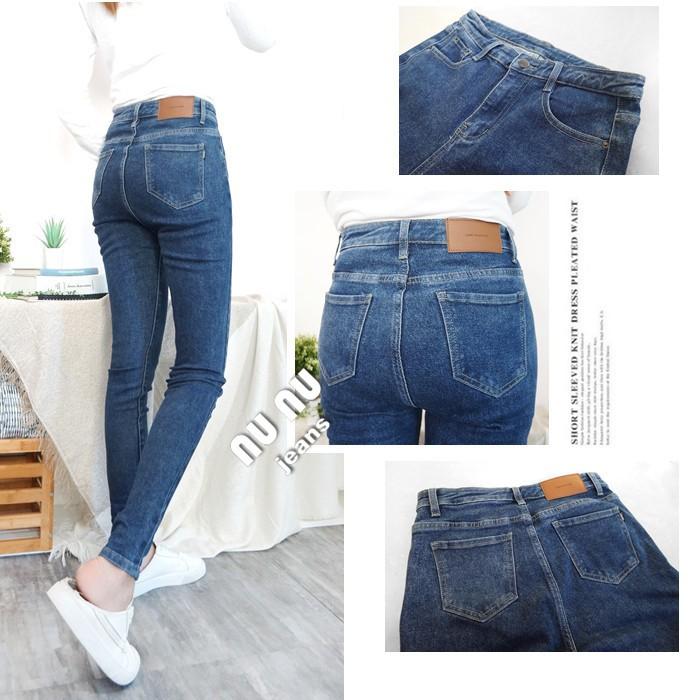 激瘦中腰厚款 秋冬牛仔褲 小腳褲 復古刷色牛仔長褲 緊身褲 窄管褲 修身褲 女生長褲 顯瘦長褲 女生褲子.382.667-細節圖8