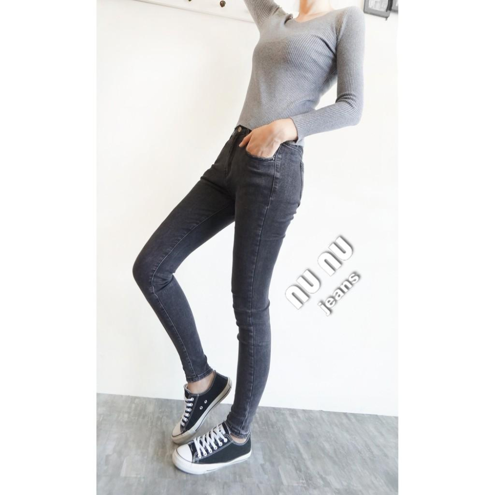 歐美個性時尚風 顯瘦 黑灰牛仔褲 煙灰褲 小腳褲 中低腰牛仔長褲 水洗丹寧牛仔 長褲 褲子NN.132.984-細節圖5