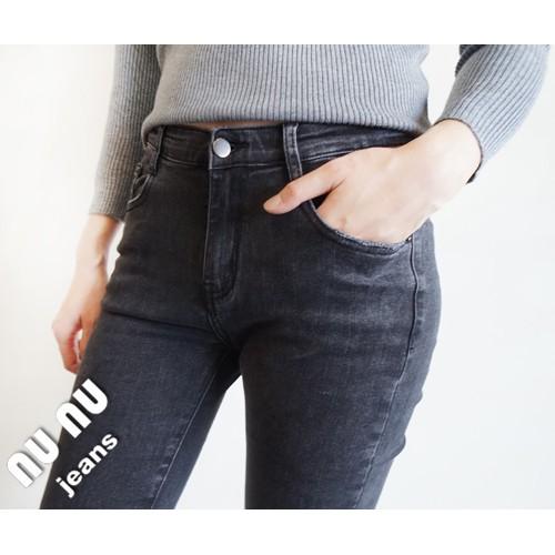 歐美個性時尚風 顯瘦 黑灰牛仔褲 煙灰褲 小腳褲 中低腰牛仔長褲 水洗丹寧牛仔 長褲 褲子NN.132.984-細節圖7