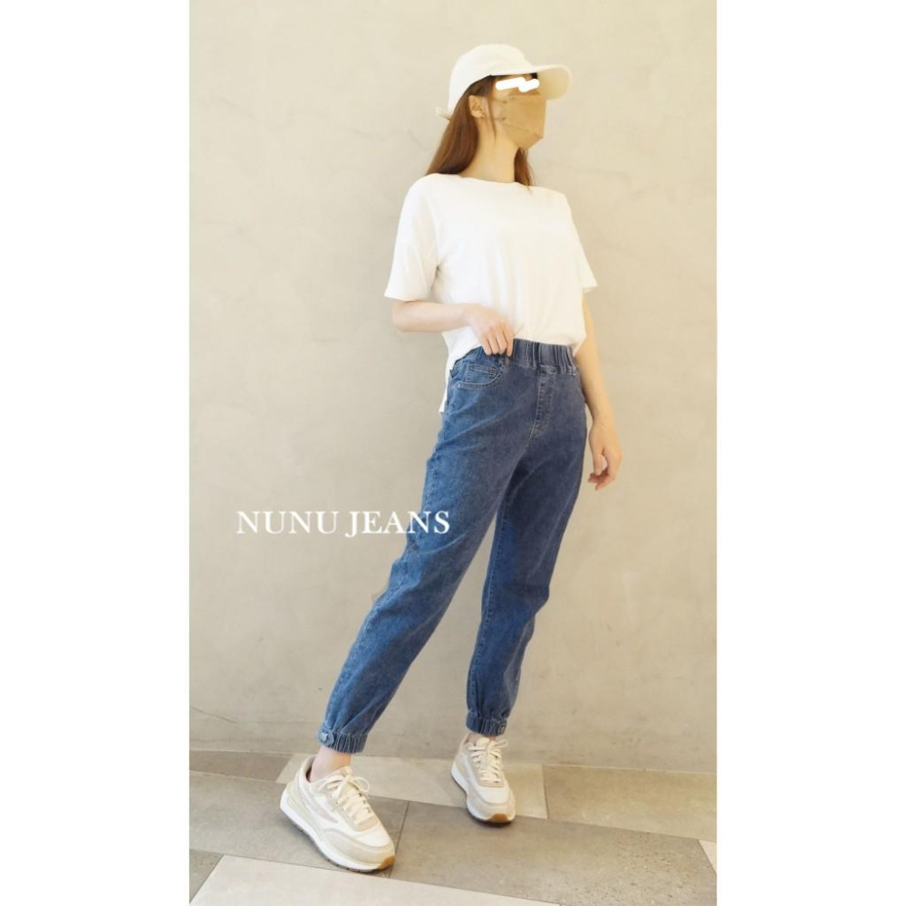 鬆緊高腰牛仔哈倫縮口褲/束口褲/工作褲/牛仔長褲/休閒褲/工裝褲/哈倫褲/九分褲/男友褲.367.505-細節圖3