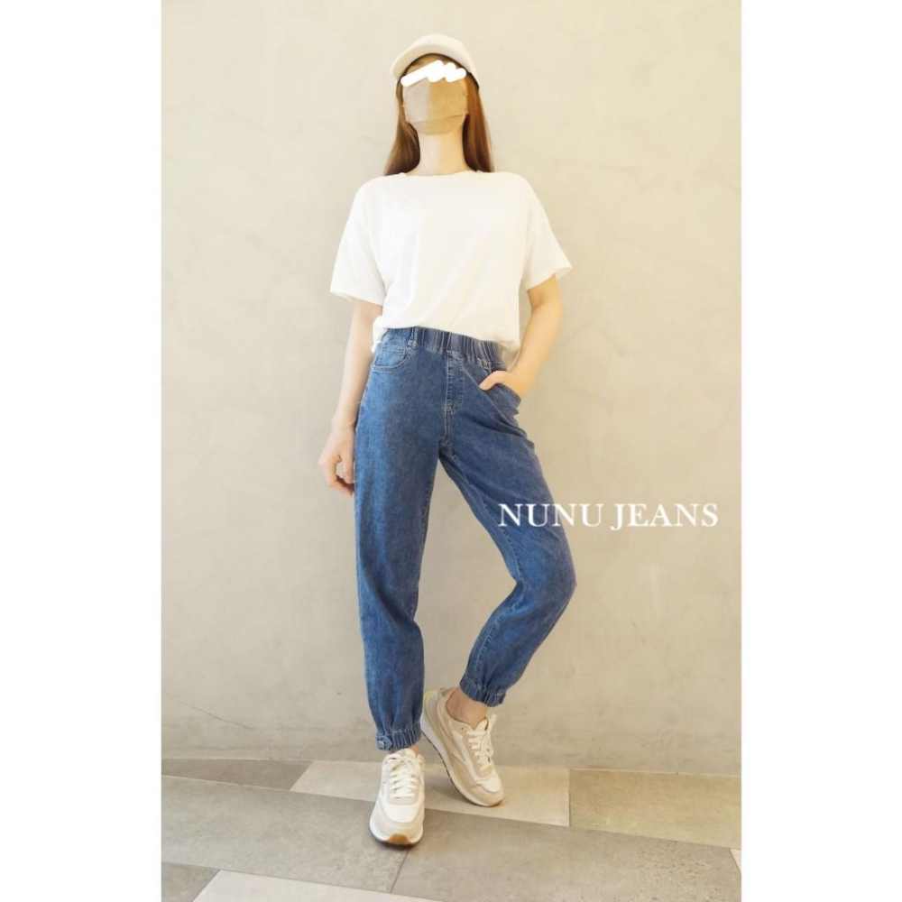 鬆緊高腰牛仔哈倫縮口褲/束口褲/工作褲/牛仔長褲/休閒褲/工裝褲/哈倫褲/九分褲/男友褲.367.505-細節圖6