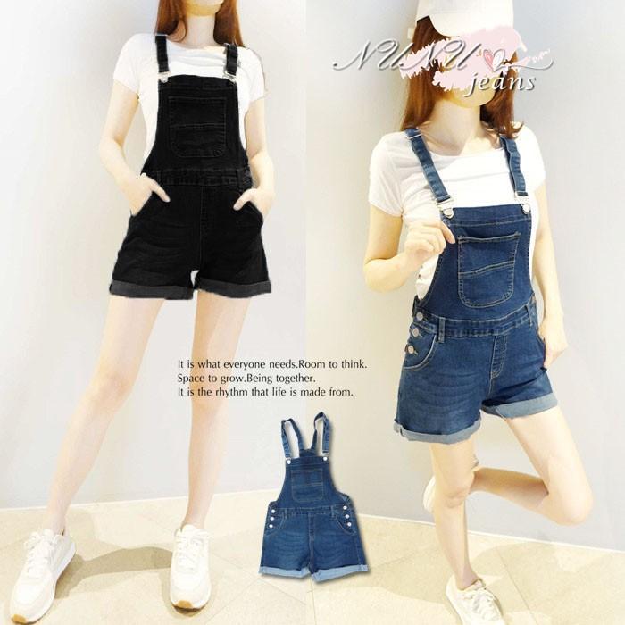 顯瘦寬鬆日系休閒吊帶短褲/連身褲/連身短褲/背帶短褲/背帶褲/牛仔短褲/吊帶牛仔褲/工作褲/工裝褲/.797.431-細節圖2