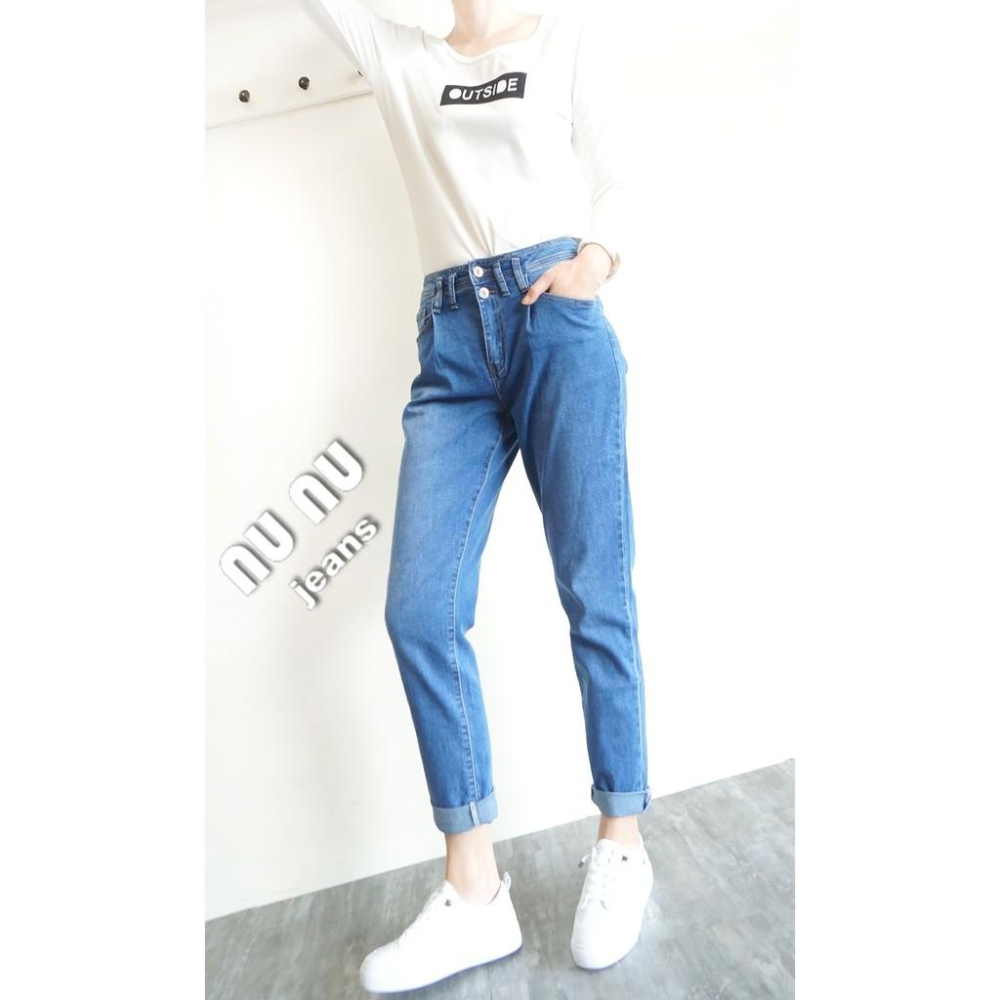 簡約ins風 彈力 AB 哈倫褲 休閒長褲 男友褲 老爺褲 牛仔長褲 休閒褲 寬鬆 長褲NN.362.666-細節圖2