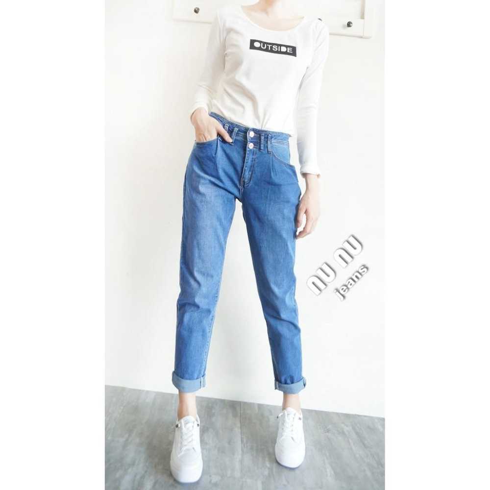 簡約ins風 彈力 AB 哈倫褲 休閒長褲 男友褲 老爺褲 牛仔長褲 休閒褲 寬鬆 長褲NN.362.666-細節圖4