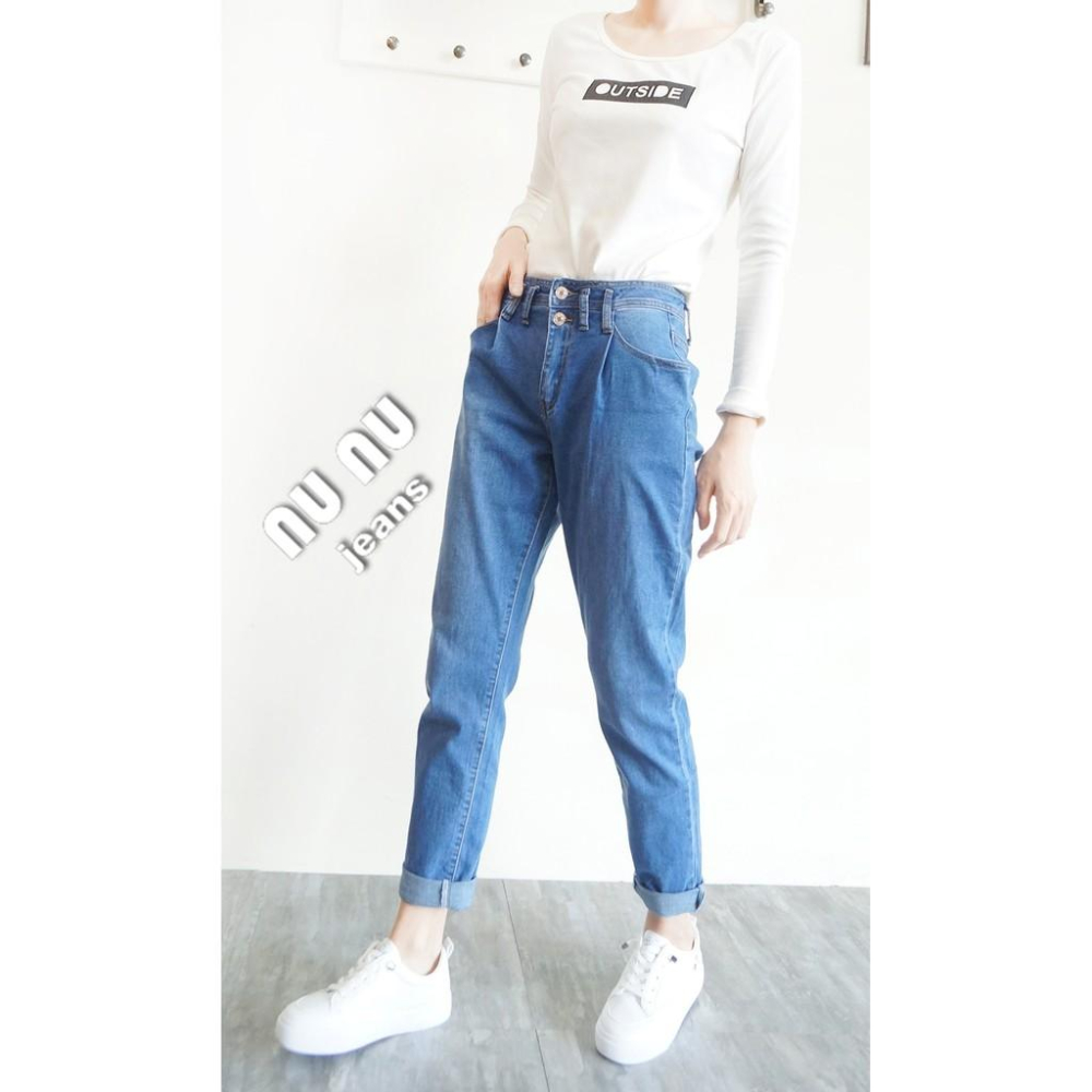 簡約ins風 彈力 AB 哈倫褲 休閒長褲 男友褲 老爺褲 牛仔長褲 休閒褲 寬鬆 長褲NN.362.666-細節圖7