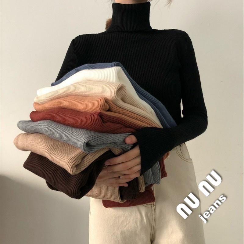 保暖不刺膚/高領/翻領/針織衫/毛衣/長袖/素色/坑條/針織上衣/圍脖/保暖衣/貼身打底上衣/內搭衣/發熱衣/大學T-細節圖5