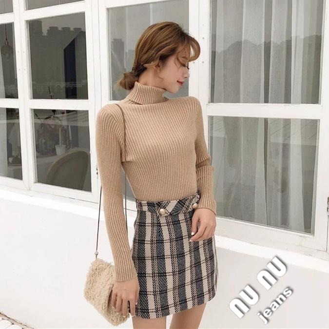 保暖不刺膚/高領/翻領/針織衫/毛衣/長袖/素色/坑條/針織上衣/圍脖/保暖衣/貼身打底上衣/內搭衣/發熱衣/大學T-細節圖7