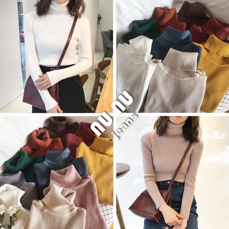 保暖不刺膚/高領/翻領/針織衫/毛衣/長袖/素色/坑條/針織上衣/圍脖/保暖衣/貼身打底上衣/內搭衣/發熱衣/大學T-細節圖8