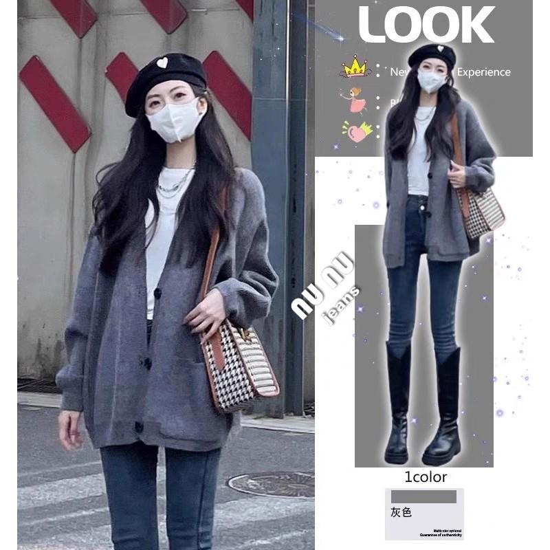 西班牙歐美風排釦針織外套 針織毛衣 毛衣外套 針織上衣 寬鬆毛衣 保暖上衣 針織衫 韓版外套 保暖外套 開衫外套-細節圖3