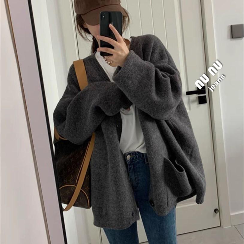 西班牙歐美風排釦針織外套 針織毛衣 毛衣外套 針織上衣 寬鬆毛衣 保暖上衣 針織衫 韓版外套 保暖外套 開衫外套-細節圖5