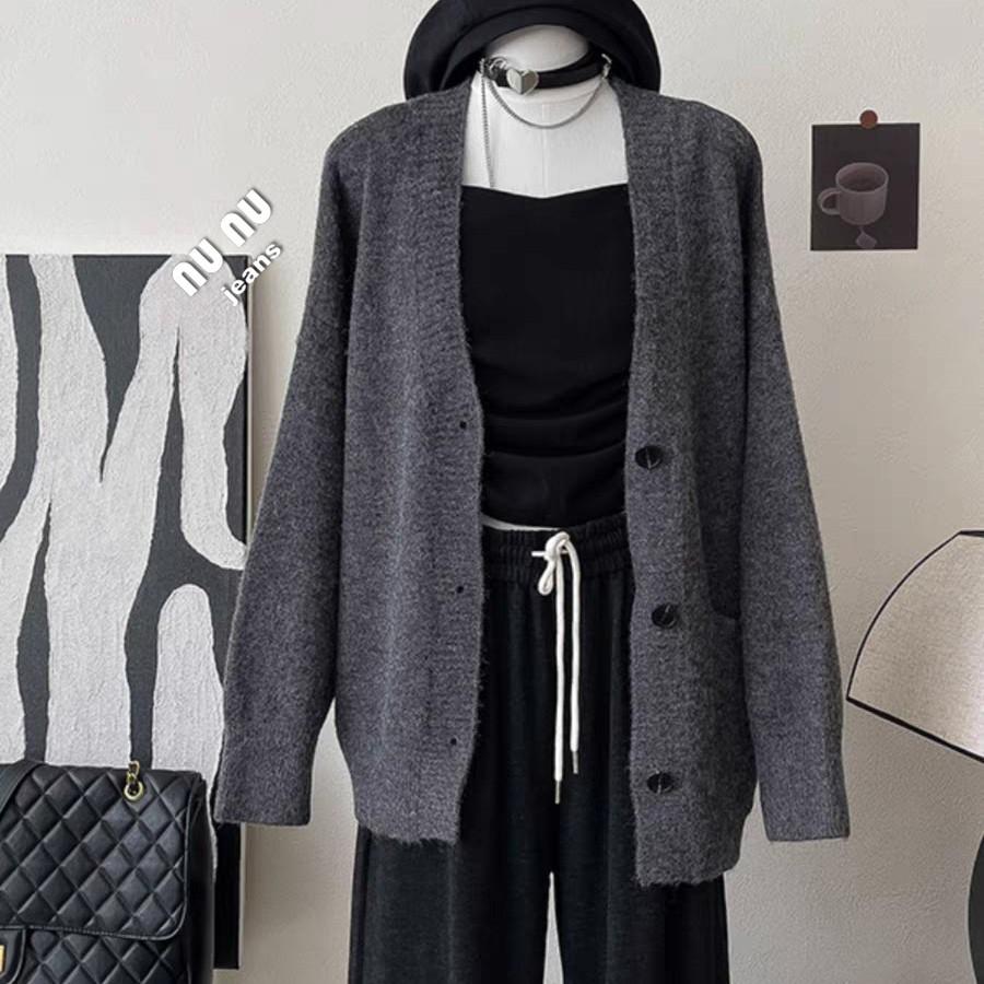 西班牙歐美風排釦針織外套 針織毛衣 毛衣外套 針織上衣 寬鬆毛衣 保暖上衣 針織衫 韓版外套 保暖外套 開衫外套-細節圖8