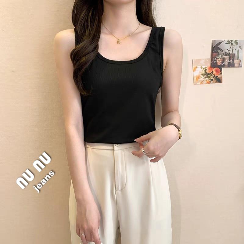 超顯瘦百搭莫代爾背心/無袖上衣/莫代爾上衣/棉質背心/內搭外穿上衣/女生上衣/女裝/素面/T恤/韓系/素T/圓領T-細節圖8