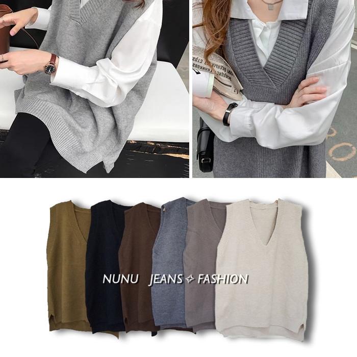 針織背心 針織馬甲 馬甲背心 麻花毛衣 女裝 毛衣背心 外搭背心 V領針織 韓版背心-細節圖9